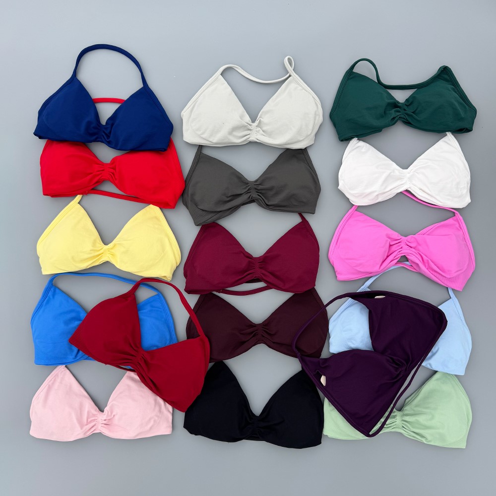 Sports Bra Racerback - Strappy Bra Gym Top Women High