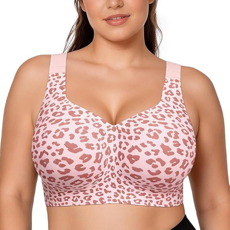 Leopard Jelly Bras No Underwir - Minimizer Bra Women review and price