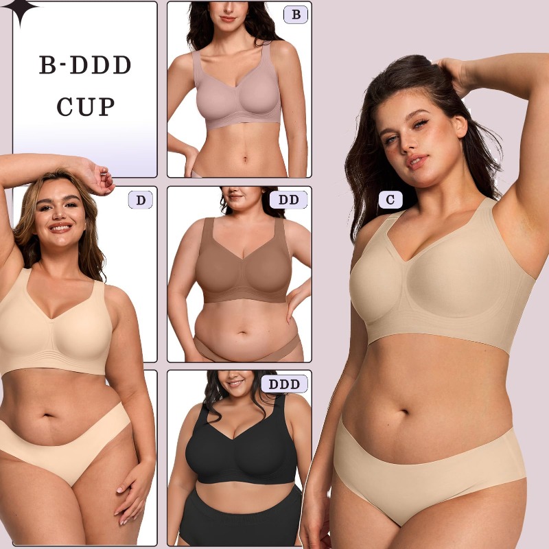 Plus Size Wireless Jelly Bra W - T Shirt Bra Seamless review and price