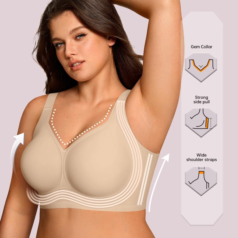 Plus Size Wireless Jelly Bra W - T Shirt Bra Seamless review and price